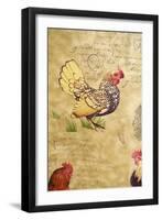 France, Aix-En-Provence. Rooster Motif, Cours Mirabeau Market-Kevin Oke-Framed Photographic Print