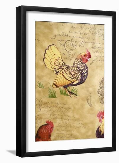 France, Aix-En-Provence. Rooster Motif, Cours Mirabeau Market-Kevin Oke-Framed Photographic Print