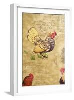 France, Aix-En-Provence. Rooster Motif, Cours Mirabeau Market-Kevin Oke-Framed Photographic Print