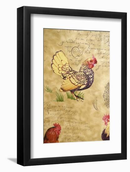 France, Aix-En-Provence. Rooster Motif, Cours Mirabeau Market-Kevin Oke-Framed Photographic Print