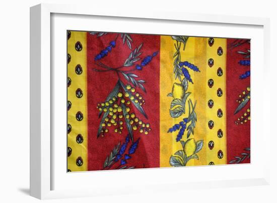 France, Aix-En-Provence. Textiles, Cours Mirabeau Market-Kevin Oke-Framed Photographic Print