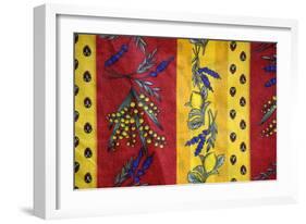 France, Aix-En-Provence. Textiles, Cours Mirabeau Market-Kevin Oke-Framed Photographic Print