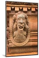 France, Alsace, Colmar. Gargoyle head on the facade of Maison des Tetes.-Janis Miglavs-Mounted Photographic Print