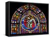 France, Alsace, Strasbourg, Strasbourg Cathedral, Stained Glass Window, Angel-Samuel Magal-Framed Stretched Canvas