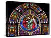 France, Alsace, Strasbourg, Strasbourg Cathedral, Stained Glass Window, Angel-Samuel Magal-Stretched Canvas