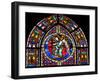 France, Alsace, Strasbourg, Strasbourg Cathedral, Stained Glass Window, Angel-Samuel Magal-Framed Photographic Print