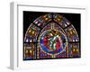 France, Alsace, Strasbourg, Strasbourg Cathedral, Stained Glass Window, Angel-Samuel Magal-Framed Photographic Print