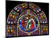 France, Alsace, Strasbourg, Strasbourg Cathedral, Stained Glass Window, Angel-Samuel Magal-Mounted Photographic Print