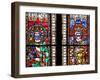 France, Alsace, Strasbourg, Strasbourg Cathedral, Stained Glass Window, Charles and Charlemagne-Samuel Magal-Framed Photographic Print