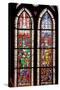 France, Alsace, Strasbourg, Strasbourg Cathedral, Stained Glass Window, Charles Martel and Charlema-Samuel Magal-Stretched Canvas