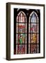 France, Alsace, Strasbourg, Strasbourg Cathedral, Stained Glass Window, Charles Martel and Charlema-Samuel Magal-Framed Photographic Print