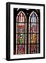 France, Alsace, Strasbourg, Strasbourg Cathedral, Stained Glass Window, Charles Martel and Charlema-Samuel Magal-Framed Photographic Print