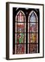 France, Alsace, Strasbourg, Strasbourg Cathedral, Stained Glass Window, Charles Martel and Charlema-Samuel Magal-Framed Photographic Print