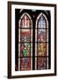 France, Alsace, Strasbourg, Strasbourg Cathedral, Stained Glass Window, Charles Martel and Charlema-Samuel Magal-Framed Photographic Print