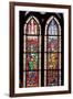 France, Alsace, Strasbourg, Strasbourg Cathedral, Stained Glass Window, Charles Martel and Charlema-Samuel Magal-Framed Photographic Print