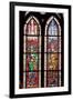 France, Alsace, Strasbourg, Strasbourg Cathedral, Stained Glass Window, Charles Martel and Charlema-Samuel Magal-Framed Photographic Print