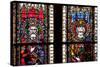 France, Alsace, Strasbourg, Strasbourg Cathedral, Stained Glass Window, Henry V and Frederick-Samuel Magal-Stretched Canvas