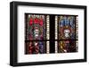 France, Alsace, Strasbourg, Strasbourg Cathedral, Stained Glass Window, Henry V and Frederick-Samuel Magal-Framed Photographic Print