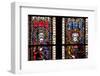 France, Alsace, Strasbourg, Strasbourg Cathedral, Stained Glass Window, Henry V and Frederick-Samuel Magal-Framed Photographic Print