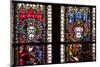 France, Alsace, Strasbourg, Strasbourg Cathedral, Stained Glass Window, Henry V and Frederick-Samuel Magal-Mounted Photographic Print