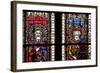 France, Alsace, Strasbourg, Strasbourg Cathedral, Stained Glass Window, Henry V and Frederick-Samuel Magal-Framed Photographic Print