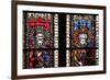 France, Alsace, Strasbourg, Strasbourg Cathedral, Stained Glass Window, Henry V and Frederick-Samuel Magal-Framed Photographic Print