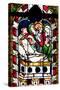 France, Alsace, Strasbourg, Strasbourg Cathedral, Stained Glass Window, Jesus is laid in a tomb-Samuel Magal-Stretched Canvas