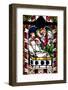 France, Alsace, Strasbourg, Strasbourg Cathedral, Stained Glass Window, Jesus is laid in a tomb-Samuel Magal-Framed Photographic Print