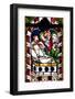 France, Alsace, Strasbourg, Strasbourg Cathedral, Stained Glass Window, Jesus is laid in a tomb-Samuel Magal-Framed Photographic Print