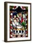 France, Alsace, Strasbourg, Strasbourg Cathedral, Stained Glass Window, Jesus is laid in a tomb-Samuel Magal-Framed Photographic Print