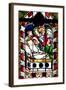 France, Alsace, Strasbourg, Strasbourg Cathedral, Stained Glass Window, Jesus is laid in a tomb-Samuel Magal-Framed Photographic Print