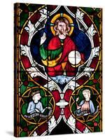 France, Alsace, Strasbourg, Strasbourg Cathedral, Stained Glass Window, Jesus-Samuel Magal-Stretched Canvas