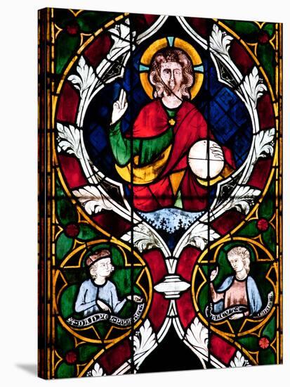 France, Alsace, Strasbourg, Strasbourg Cathedral, Stained Glass Window, Jesus-Samuel Magal-Stretched Canvas