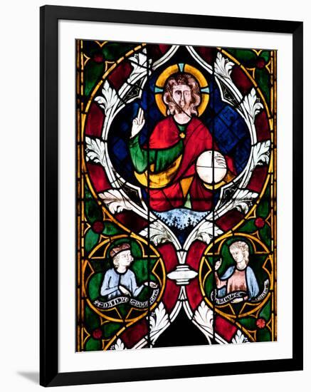 France, Alsace, Strasbourg, Strasbourg Cathedral, Stained Glass Window, Jesus-Samuel Magal-Framed Photographic Print