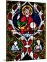 France, Alsace, Strasbourg, Strasbourg Cathedral, Stained Glass Window, Jesus-Samuel Magal-Mounted Photographic Print