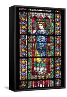 France, Alsace, Strasbourg, Strasbourg Cathedral, Stained Glass Window, Maximinus Thrax-Samuel Magal-Framed Stretched Canvas