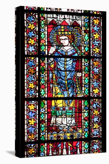 France, Alsace, Strasbourg, Strasbourg Cathedral, Stained Glass Window, Maximinus Thrax-Samuel Magal-Stretched Canvas