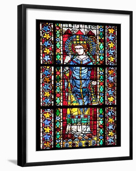 France, Alsace, Strasbourg, Strasbourg Cathedral, Stained Glass Window, Maximinus Thrax-Samuel Magal-Framed Photographic Print