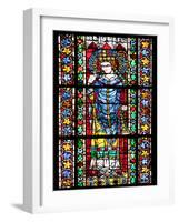 France, Alsace, Strasbourg, Strasbourg Cathedral, Stained Glass Window, Maximinus Thrax-Samuel Magal-Framed Photographic Print