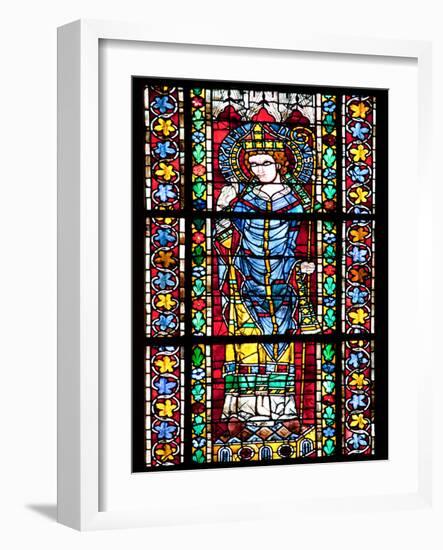 France, Alsace, Strasbourg, Strasbourg Cathedral, Stained Glass Window, Maximinus Thrax-Samuel Magal-Framed Photographic Print