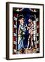 France, Alsace, Strasbourg, Strasbourg Cathedral, Stained Glass Window, New Testament Scene-Samuel Magal-Framed Photographic Print