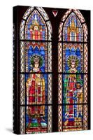 France, Alsace, Strasbourg, Strasbourg Cathedral, Stained Glass Window, Otto III and Conrad II-Samuel Magal-Stretched Canvas