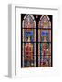 France, Alsace, Strasbourg, Strasbourg Cathedral, Stained Glass Window, Otto III and Conrad II-Samuel Magal-Framed Photographic Print