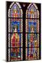 France, Alsace, Strasbourg, Strasbourg Cathedral, Stained Glass Window, Otto III and Conrad II-Samuel Magal-Mounted Photographic Print