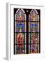 France, Alsace, Strasbourg, Strasbourg Cathedral, Stained Glass Window, Otto III and Conrad II-Samuel Magal-Framed Photographic Print