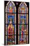 France, Alsace, Strasbourg, Strasbourg Cathedral, Stained Glass Window, Otto III and Conrad II-Samuel Magal-Mounted Photographic Print