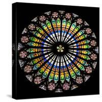 France, Alsace, Strasbourg, Strasbourg Cathedral, Stained Glass Window, Rose Window-Samuel Magal-Stretched Canvas