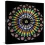 France, Alsace, Strasbourg, Strasbourg Cathedral, Stained Glass Window, Rose Window-Samuel Magal-Stretched Canvas