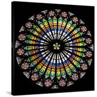 France, Alsace, Strasbourg, Strasbourg Cathedral, Stained Glass Window, Rose Window-Samuel Magal-Stretched Canvas