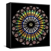 France, Alsace, Strasbourg, Strasbourg Cathedral, Stained Glass Window, Rose Window-Samuel Magal-Framed Stretched Canvas